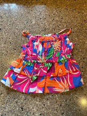 Janie and Jack Multicolor Floral Infant Tank Top